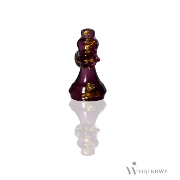 Przypinka Wiśniowy Goniec ze złotymi elementami