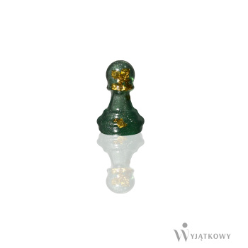 Przypinka Szałwiowy Pionek ze złotymi elementami