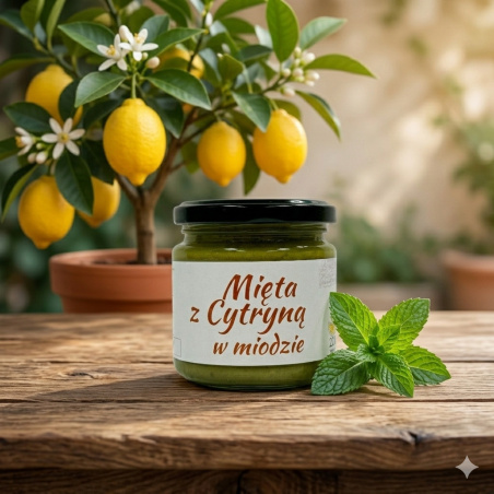 Miód wielokwiatowy z mięta i cytryną